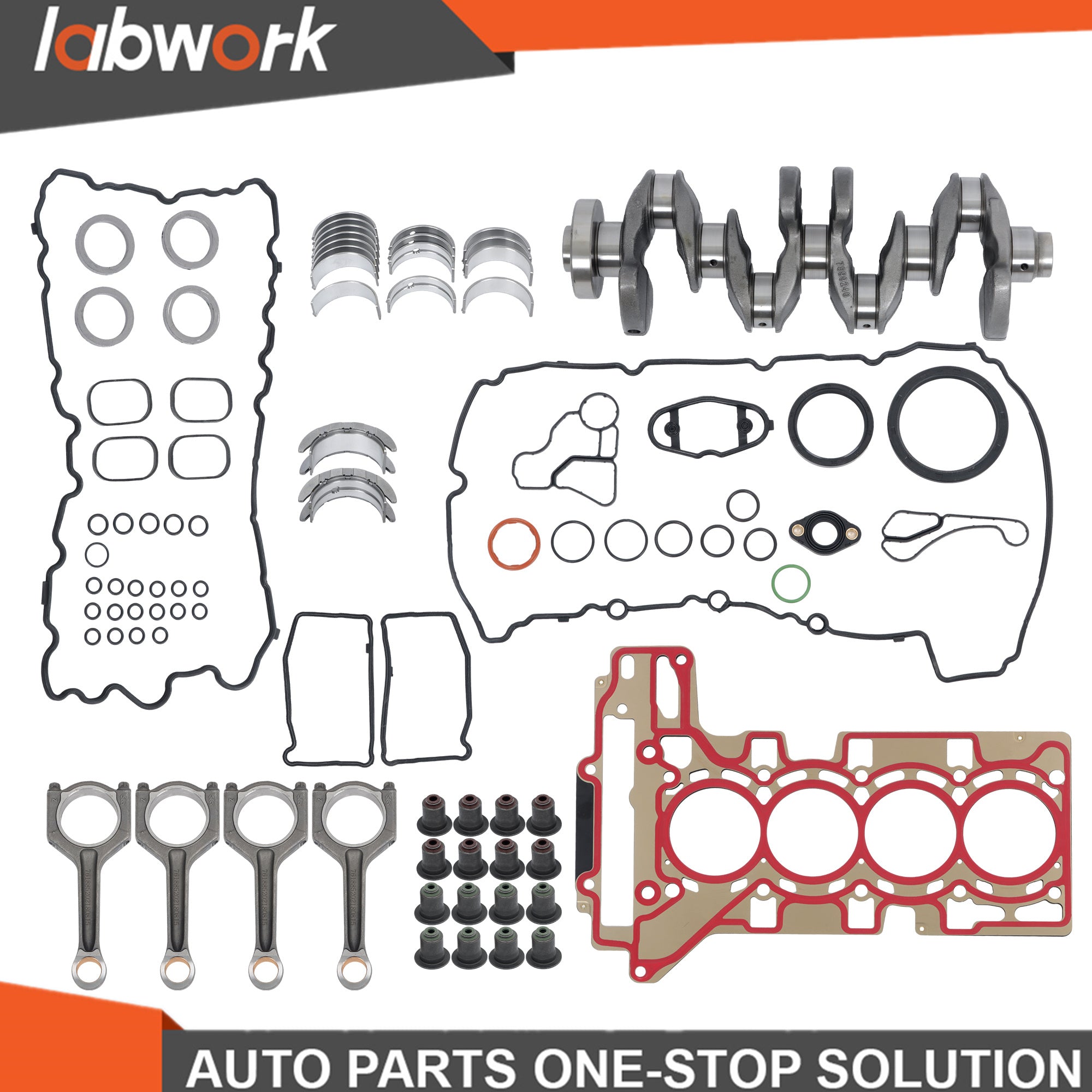 TOPPARTZ Crankshaft Connecting Rods Gasket Kit Bearings For BMW N20B20A 2.0T