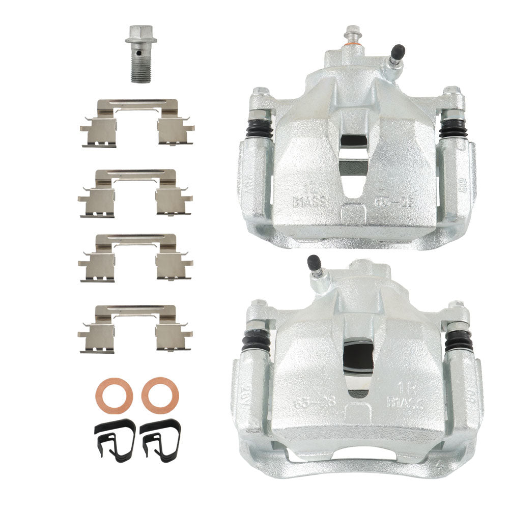 TOPPARTZ Front Left & Right Brake Calipers w/ Bracket For 2002-06 Toyota Camry L4