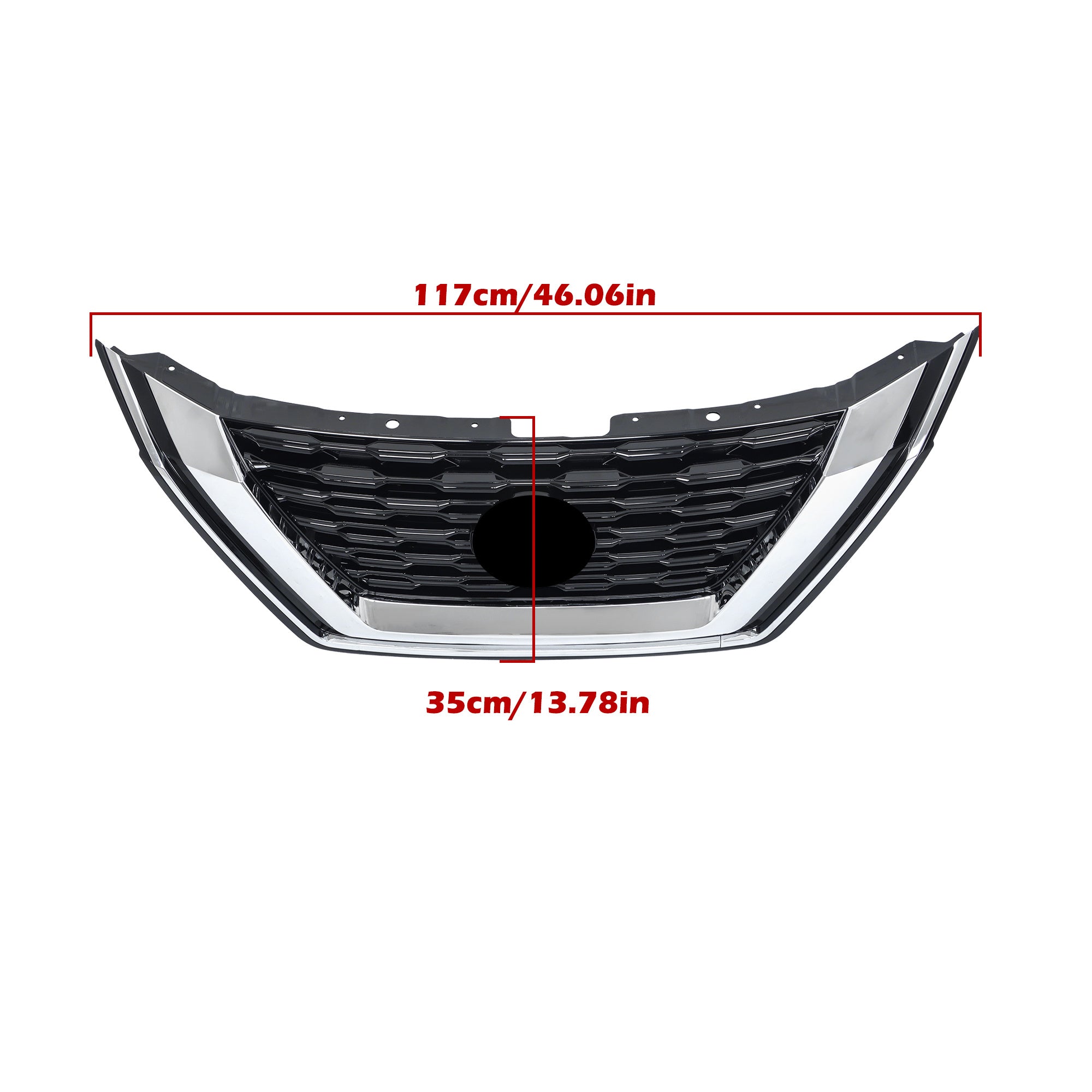 TOPPARTZ Upper Grille Plastic For 2021-23 Nissan Rogue S/ 23 SL W/o Carmera Hole