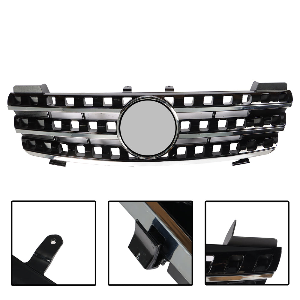 TOPPARTZ Front Bumper Grille 3Fin Grill For Mercedes Benz ML Class W164 ML320 ML350 ML550