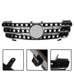 TOPPARTZ Front Bumper Grille 3Fin Grill For Mercedes Benz ML Class W164 ML320 ML350 ML550