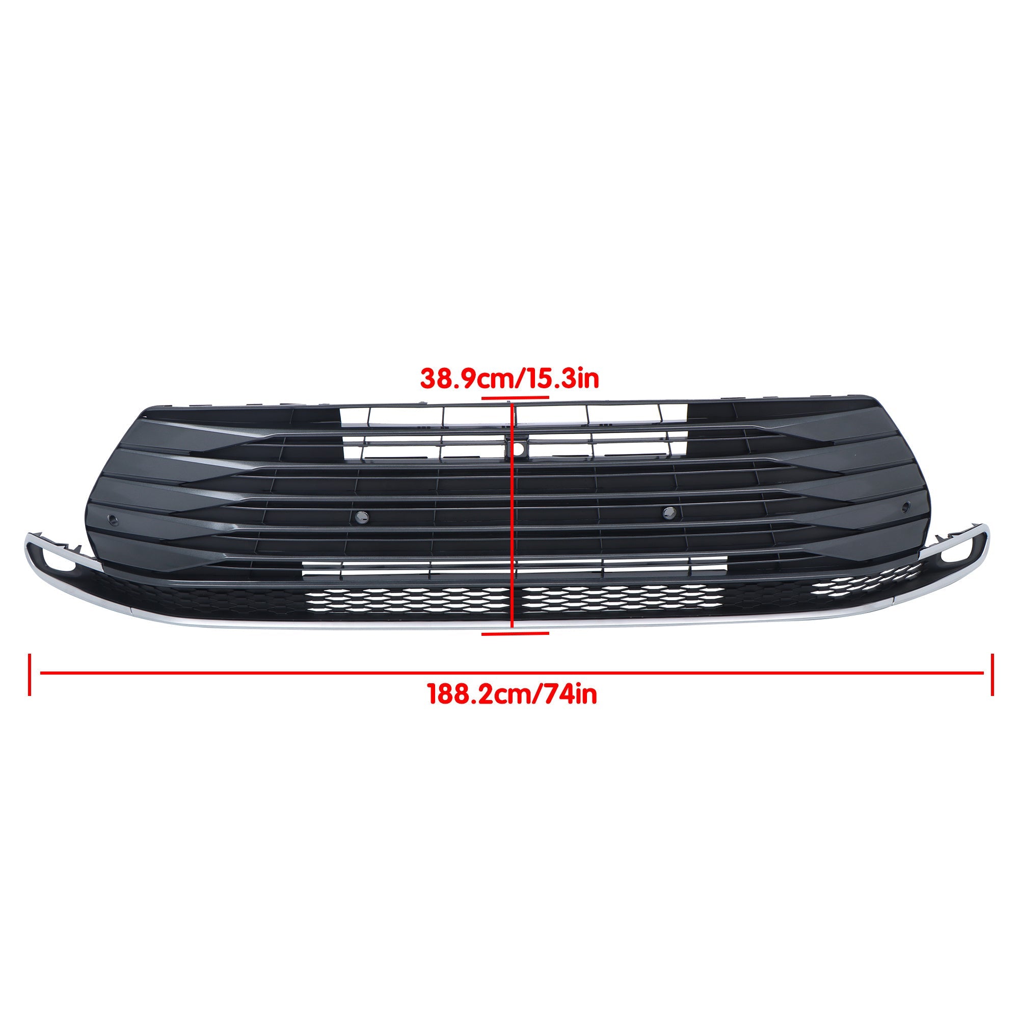 TOPPARTZ Front Lower Grille For 21-2023 Toyota Sienna W/ Sensor Hole&Camera Hole