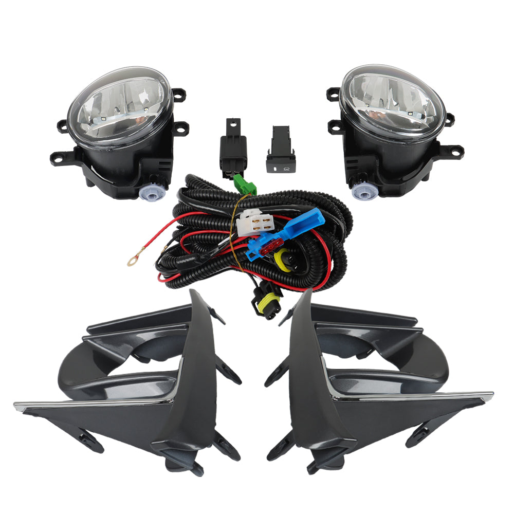 TOPPARTZ RH+LH LED DRL Fog Lights For 2018-2020 Toyota Sienna W/Switch+Wiring Kit