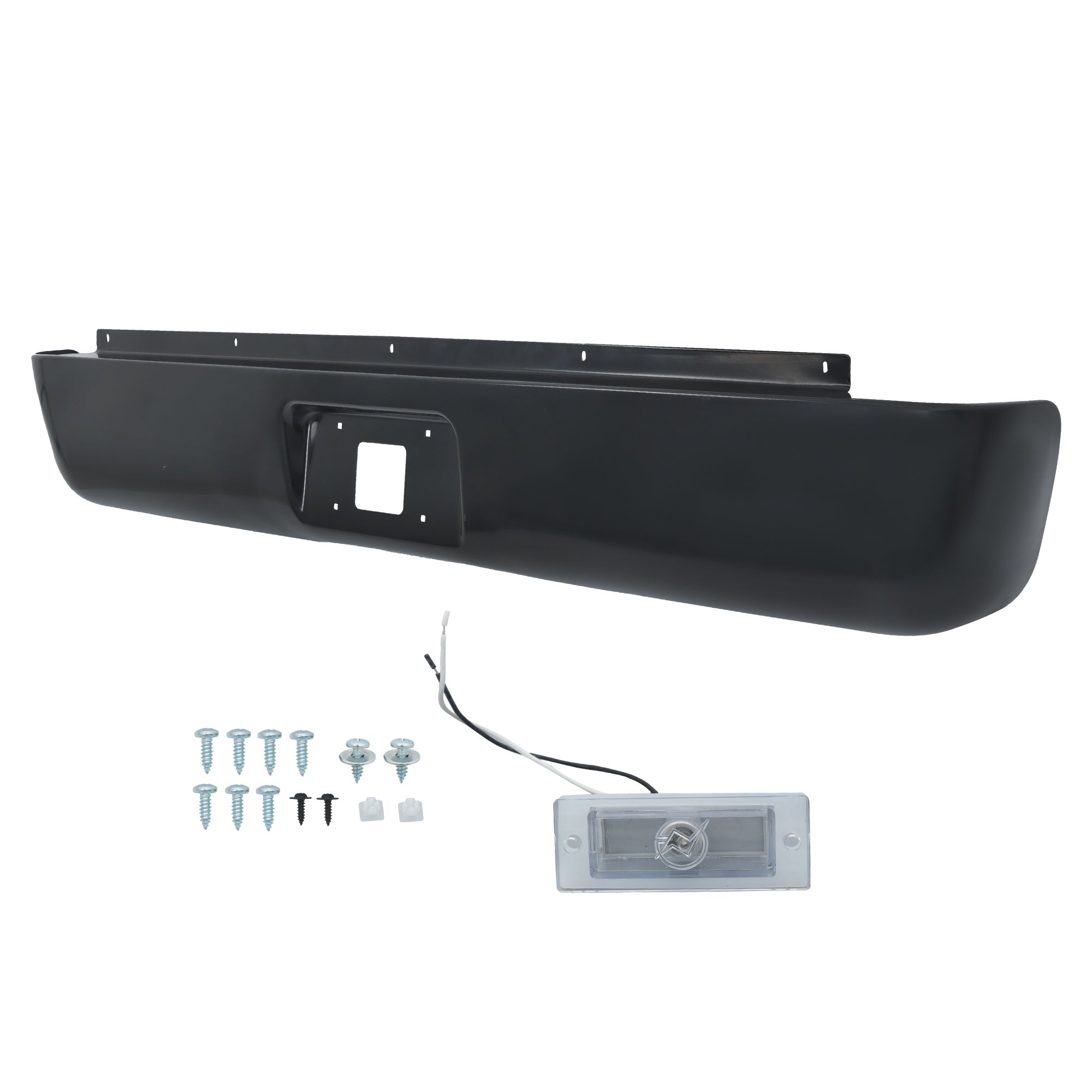 TOPPARTZ Rear Bumper For 2007-2013 Silverado 1500 Fleetside W/LED License Lamp
