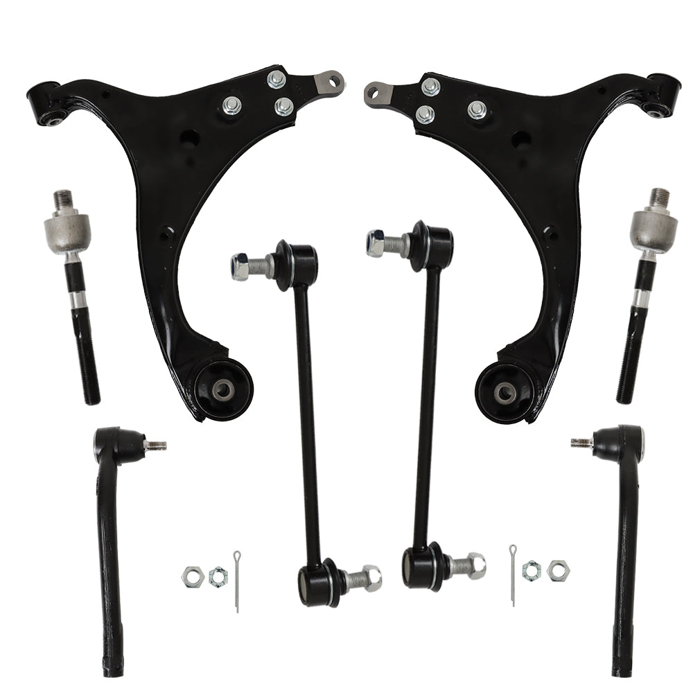TOPPARTZ Front Lower Control Arm+Tierods Sway Bars For 07-12 Hyundai Elantra 2.0L