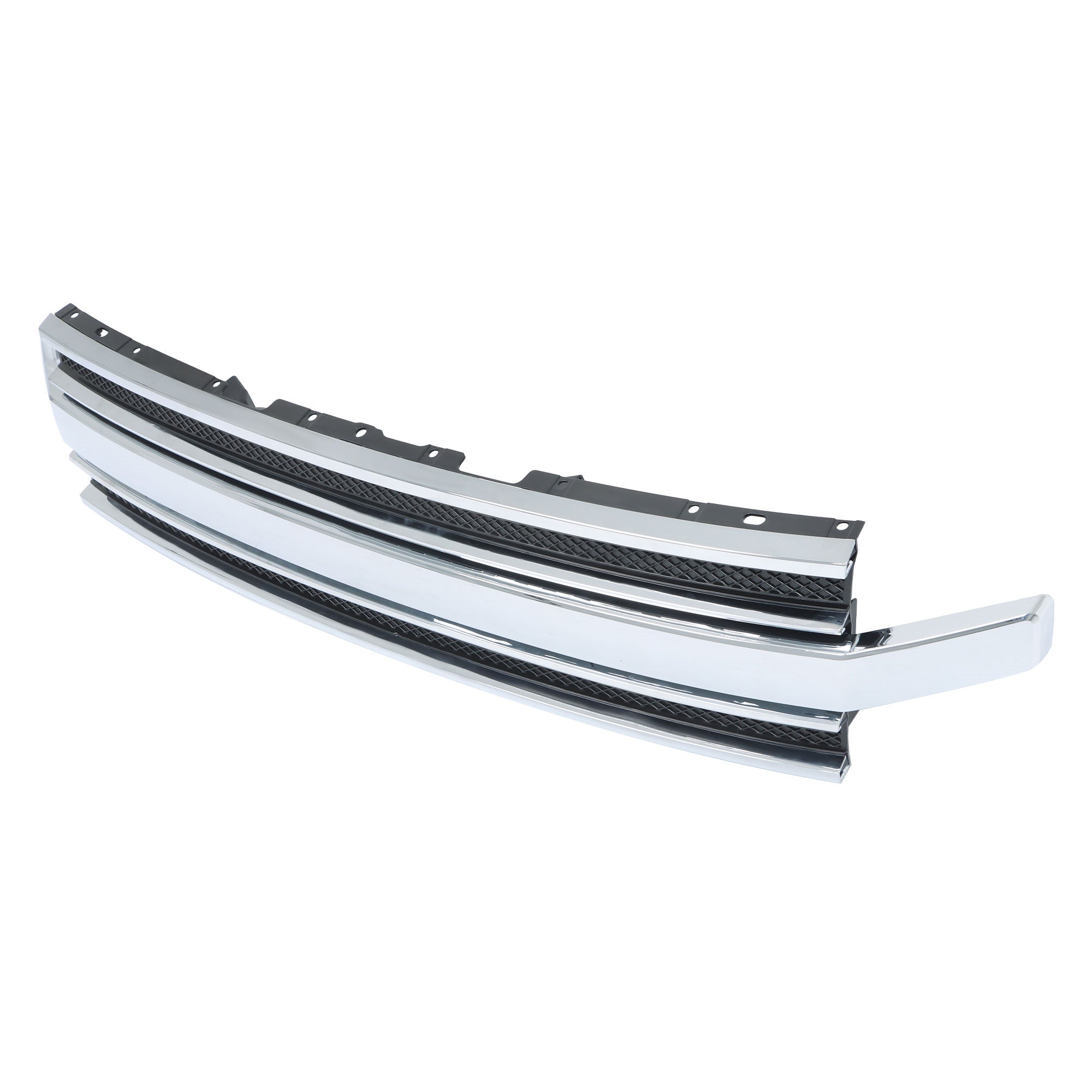 TOPPARTZ Front Upper Bumper Grille With Chrome Trim For 2013-2019 Ford Flex