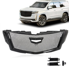 TOPPARTZ Front Bumper Grille Honeycomb For 2015-2020 Cadillac Escalade Black