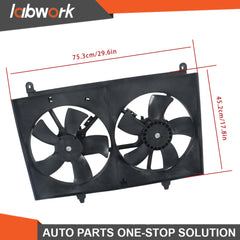 TOPPARTZ Dual Radiator AC A/C Condenser Cooling Fan for Infiniti FX35 2003-2008