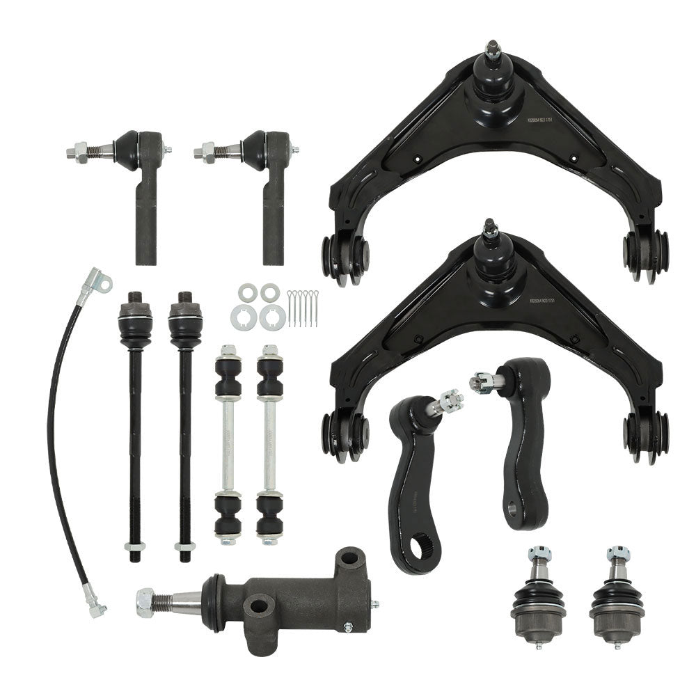 TOPPARTZ Front Upper Control Arms Tierods For 01-10 Chevrolet GMC Sierra 2500 HD