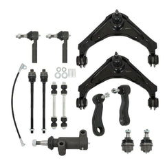 TOPPARTZ Front Upper Control Arms Tierods For 01-10 Chevrolet GMC Sierra 2500 HD