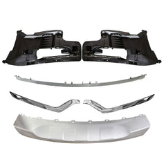 TOPPARTZ Front Bumper Skid Plate+Molding Trim+Brackets For 2018-19 Ford Explorer