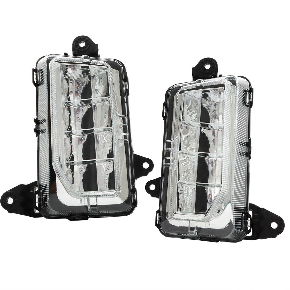 TOPPARTZ Front LED Fog Lights Lamps W/Bezels For 2019-2021 GMC Sierra 1500 AT4