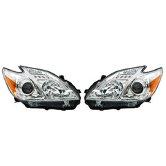 TOPPARTZ LH+RH Headlights Headlamps For Toyota Prius 2012-2015 Driver & Passenger