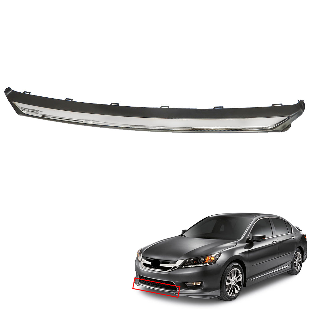 TOPPARTZ Front Bumper Trim Plastic For 2013 2014 2015 Honda Accord Chrome Plastic