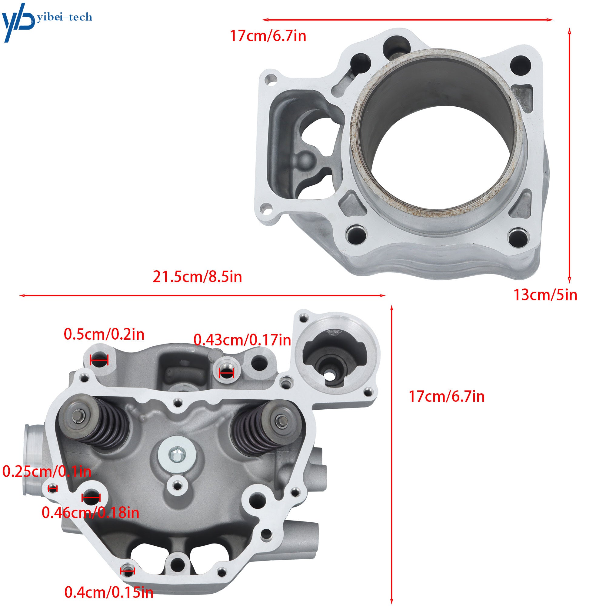 Cylinder Rebuild Kit/Cylinder Head + Medium Repair Kit For Honda TRX420 2009-24