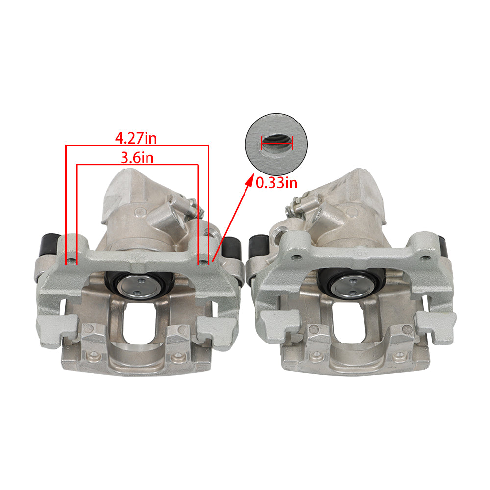 TOPPARTZ Rear LH & RH Brake Caliper with Bracket For Mazda 5 2006-2010 2012-2015
