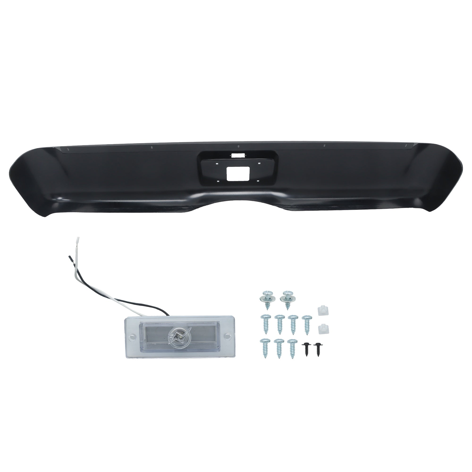 TOPPARTZ Rear Bumper For 2007-2013 Silverado 1500 Fleetside W/LED License Lamp