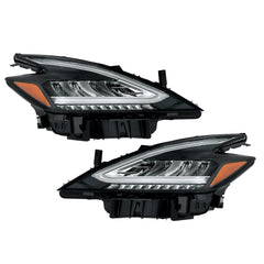 TOPPARTZ Left+Right Headlights For 2019 2020 2021 Nissan Murano Black Housing LED