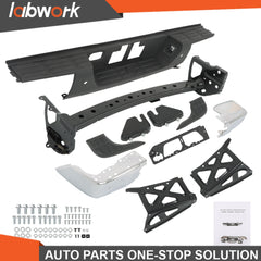 TOPPARTZ Chrome Rear Step Bumper Assembly For 2014-21 Toyota Tundra W/Sensor Hole