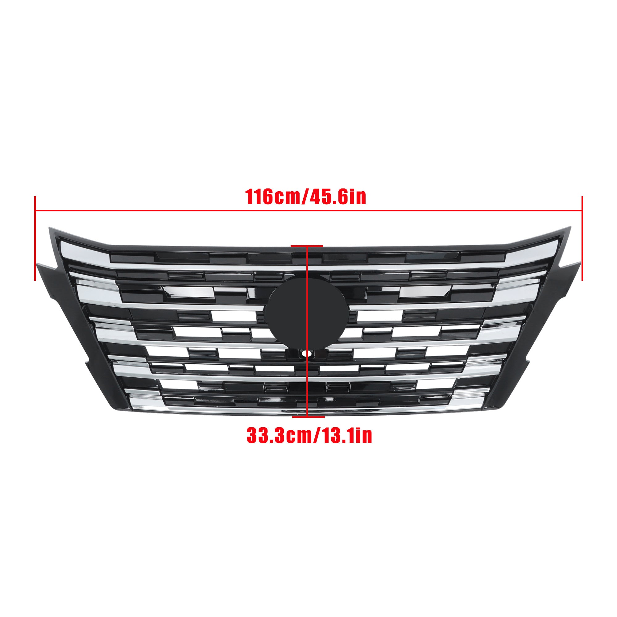 TOPPARTZ Front Grille Chrome & Black W/ Camera Hole For 2024-2025 Nissan Rogue