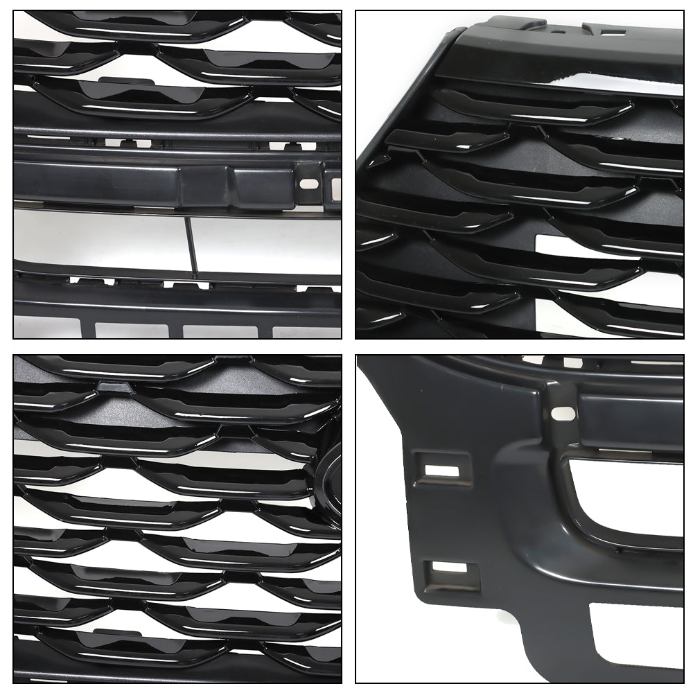 TOPPARTZ Front Grille For 2020-2022 Ford Explorer LB5Z-8200-GC Gloss Black