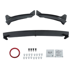 TOPPARTZ Front Bumper Lip Splitter Spoiler Carbon ABS For 2020-2024 Tesla Model Y