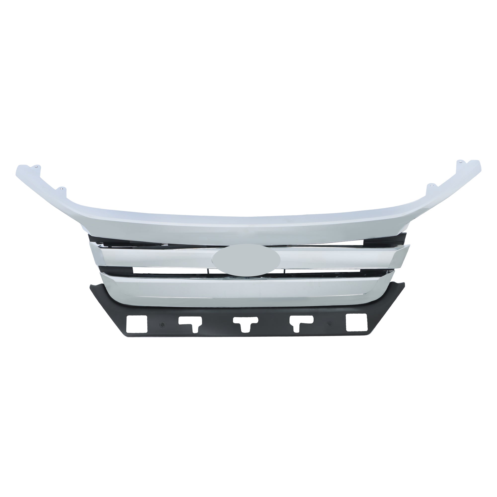TOPPARTZ Front Grille + Chrome Grill Trim Plastic For 2010 2011 2012 Ford Fusion