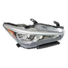 TOPPARTZ Right Side Headlights For 2014-2017 Infiniti Q50 LED Type W/o AFS Chrome