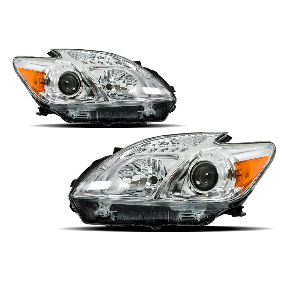 TOPPARTZ LH+RH Headlights Headlamps For Toyota Prius 2012-2015 Driver & Passenger
