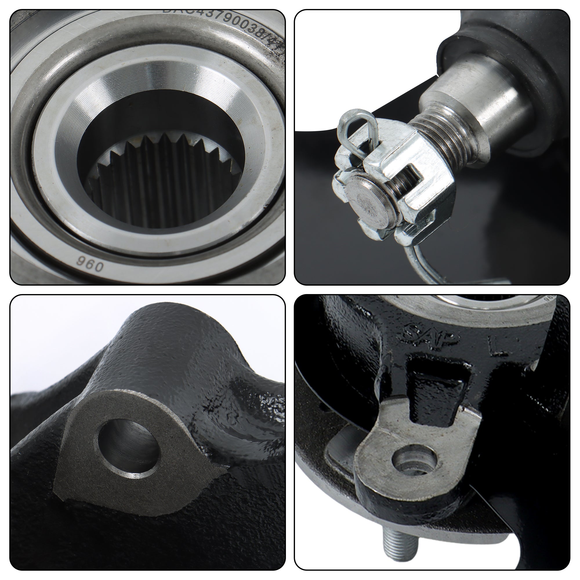 Pair Front Wheel Hub & Bearing Knuckle Assembly For 2003-2005 Honda Civic 1.7L