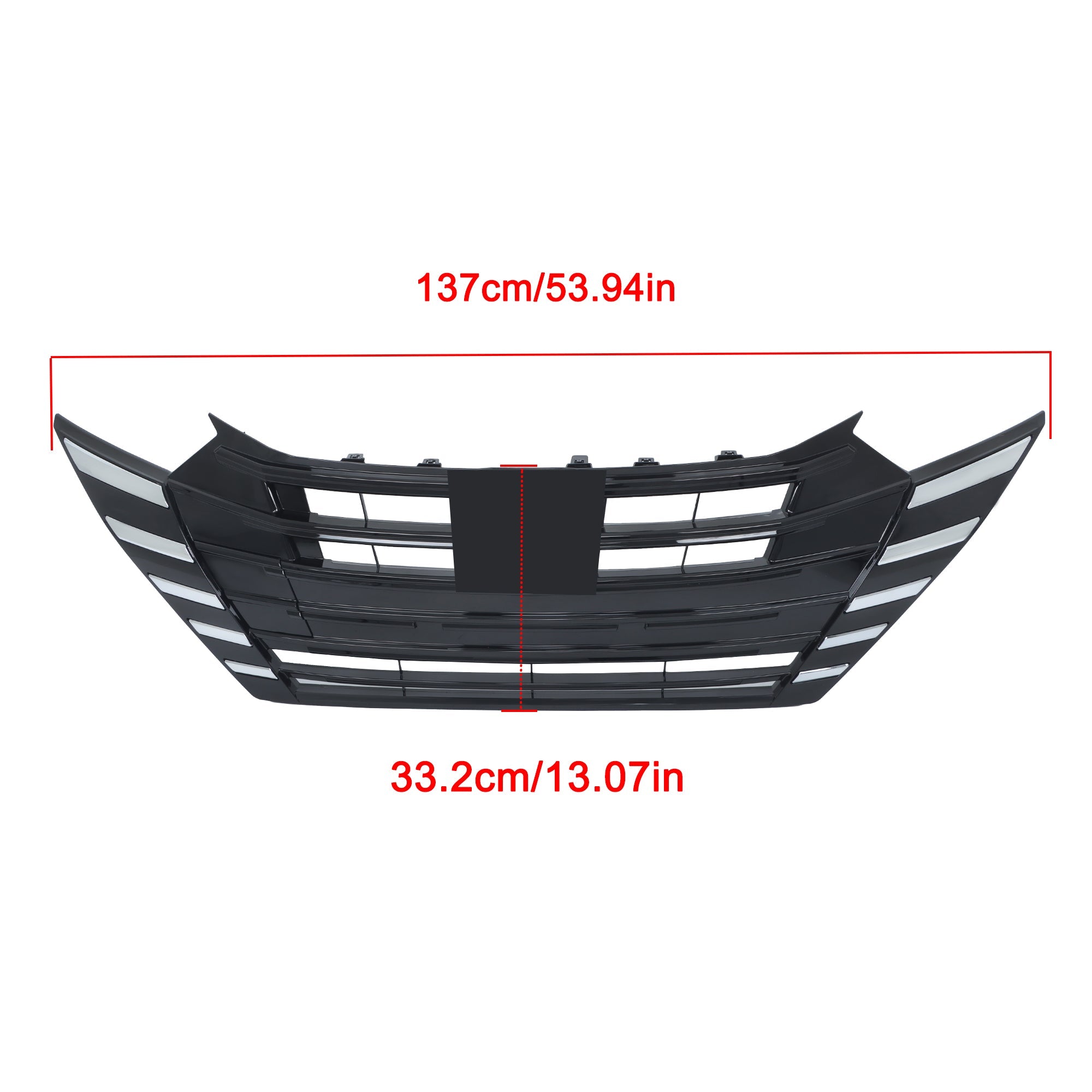 TOPPARTZ Front Bumper Grille Chrome & Black Plastic For 2023-2025 Nissan Versa