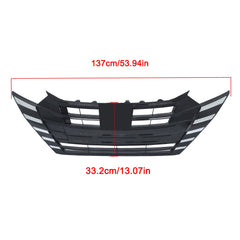 TOPPARTZ Front Bumper Grille Chrome & Black Plastic For 2023-2025 Nissan Versa