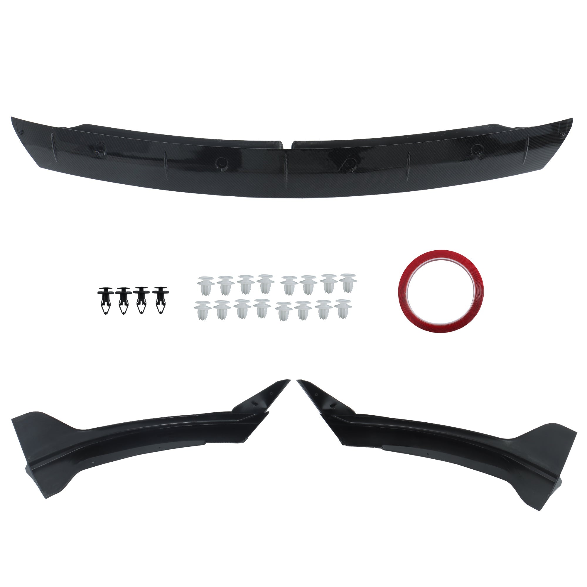 TOPPARTZ Front Bumper Lip Splitter Spoiler Carbon ABS For 2020-2024 Tesla Model Y
