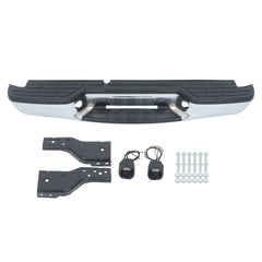 TOPPARTZ Rear Step Bumper Assembly For 1998-2004 Chevy S10 GMC Sonoma Fleetside