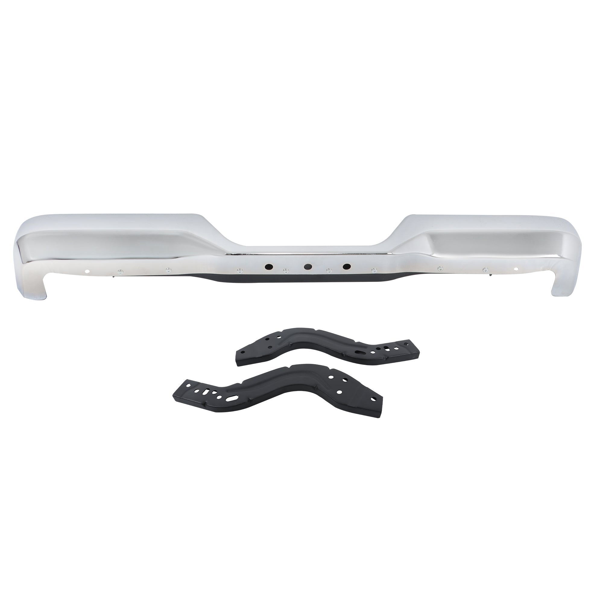 TOPPARTZ Rear Step Bumper Assembly For 1989-1995 Toyota Pickup Truck Chrome Steel