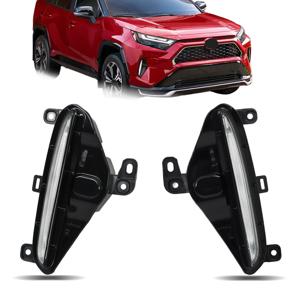 TOPPARTZ Front Bumper Daytime Lights Lamp Left+Right For 21-23 Hybrid Toyota RAV4