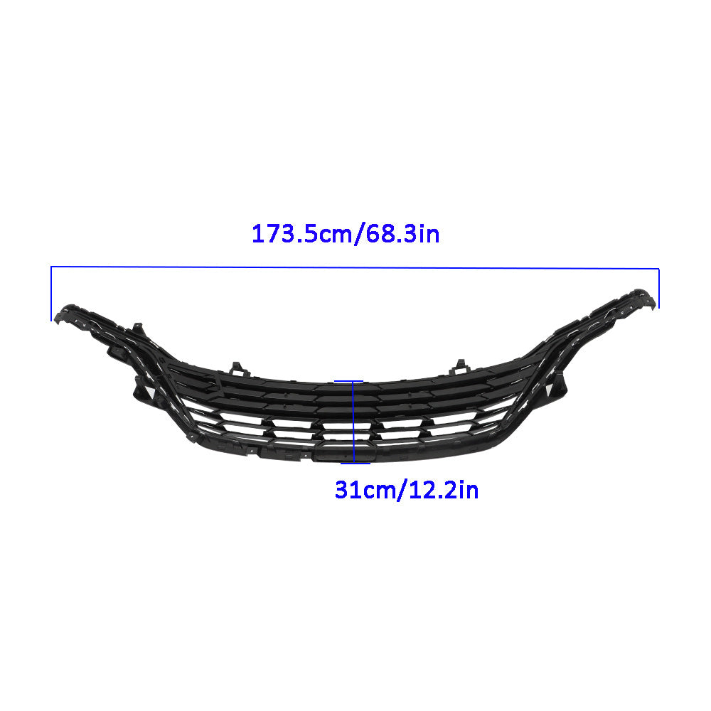 TOPPARTZ Front Upper Grille Black Chrome Trim For 2024+ Buick Envista Plastic