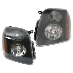 TOPPARTZ Left+Right Headlights For 2007-2014 GMC Yukon Denali XL1500 2500 Black