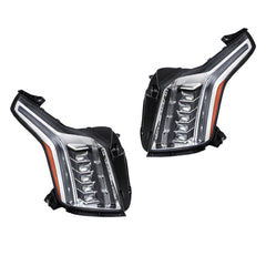 TOPPARTZ RH+LH Headlights For 2015-2020 Cadillac Escalade LED Black Housing Clear