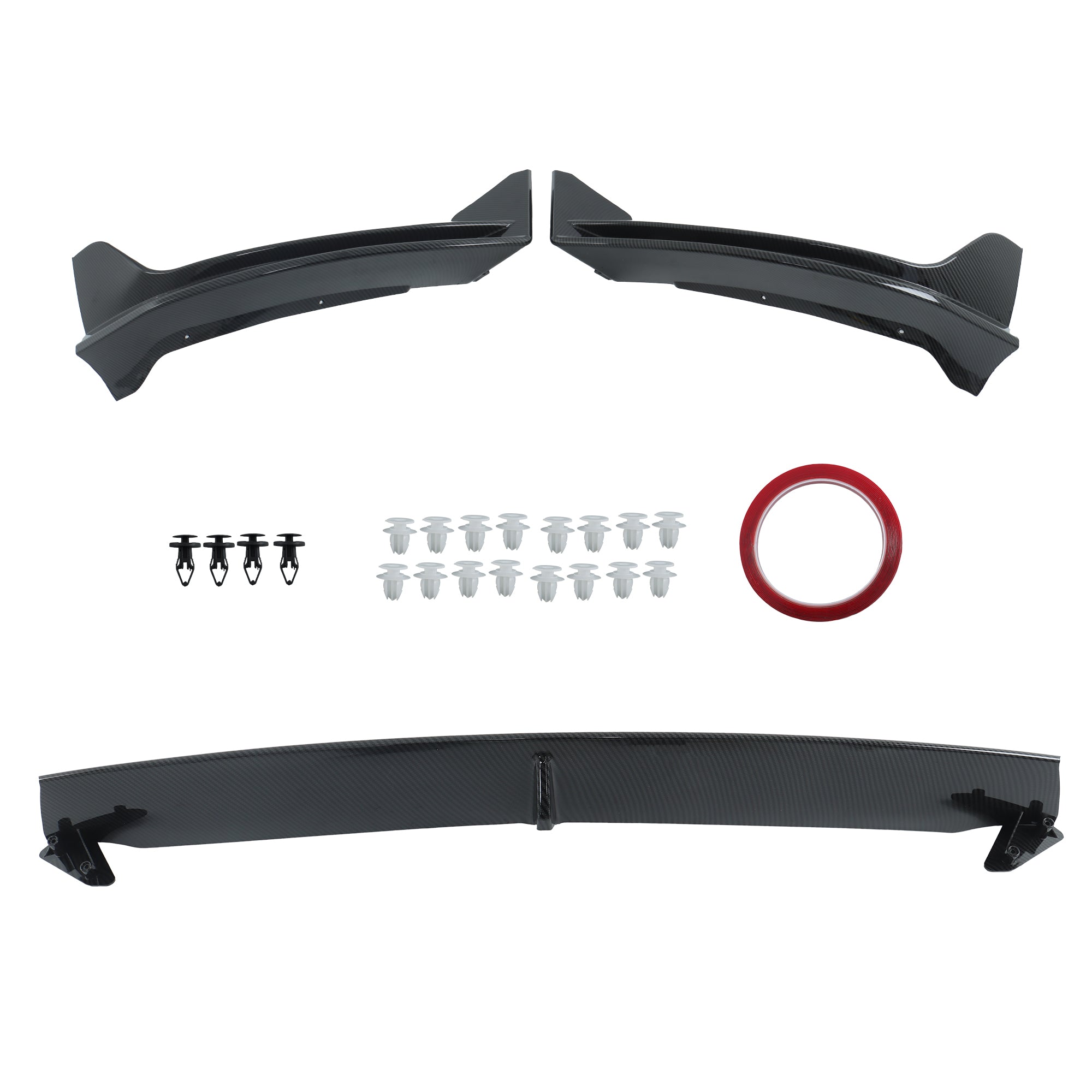 TOPPARTZ Front Bumper Lip Splitter Spoiler Carbon ABS For 2020-2024 Tesla Model Y