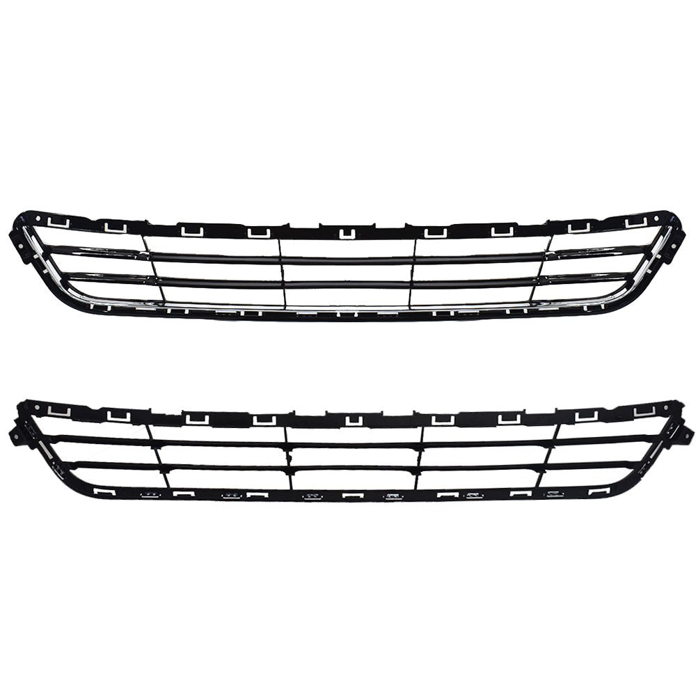 TOPPARTZ Front Upper ＆ Lower Grille ＆ Bumper Cover For 2013-2016 Ford Fusion