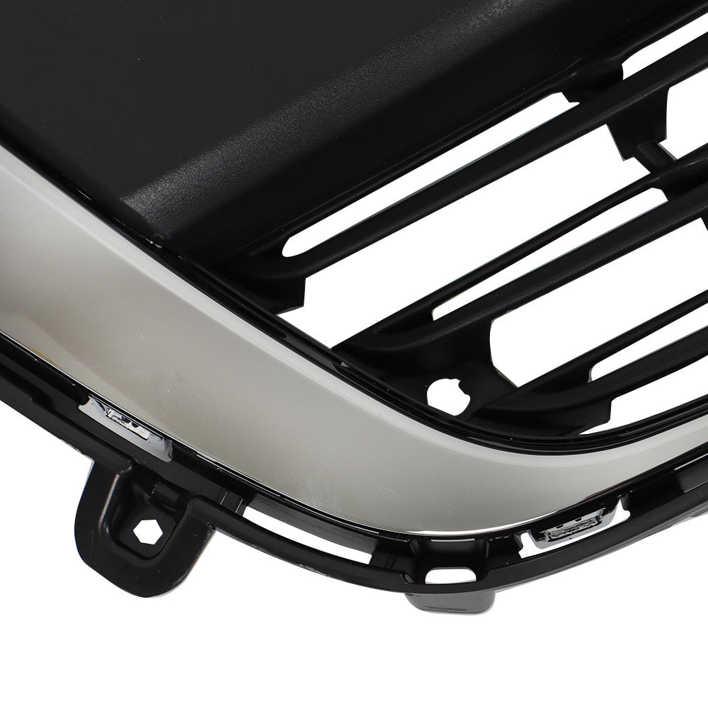 TOPPARTZ Front Lower Grille Matte Black+Chrome For 2017-2020 Chevrolet Sonic LS
