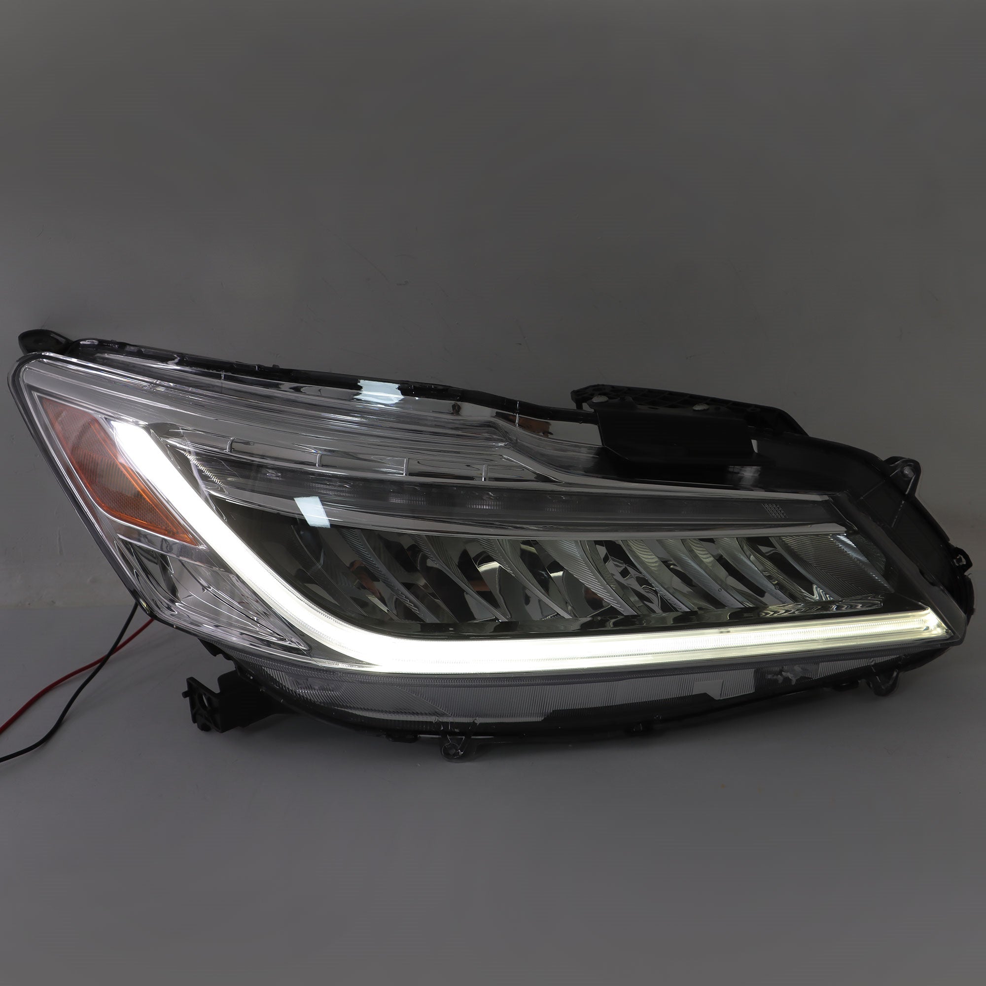 TOPPARTZ Right+Left Full LED Headlights Chrome For 2016-2017 Honda Accord Sedan