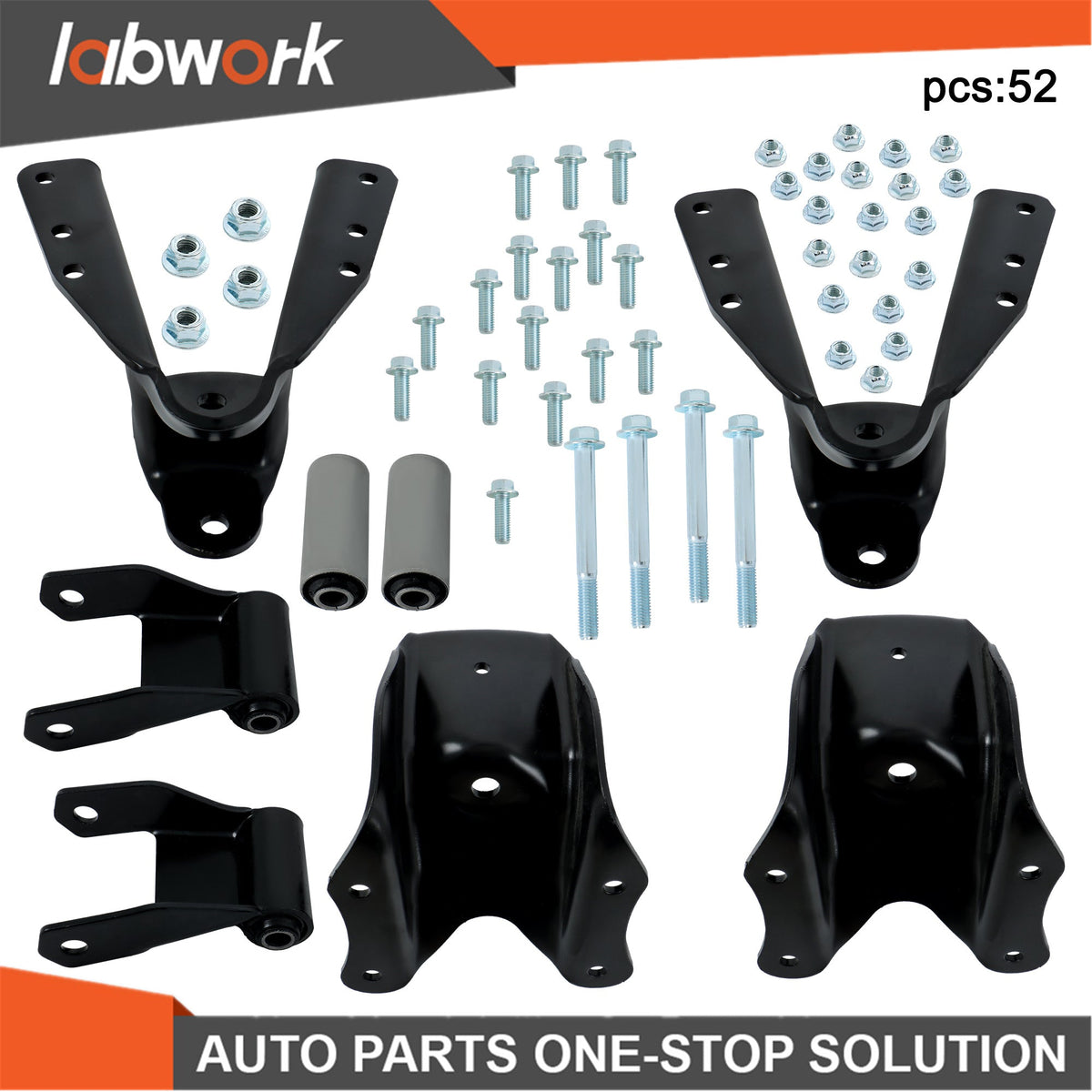 TOPPARTZ Rear Leaf Spring Forward Rearward Shackle Hanger Bracket for Ford F250