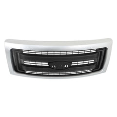 TOPPARTZ Front Upper Bumper Grill For 2009-2014  Ford F-150 Silver&Black Grille