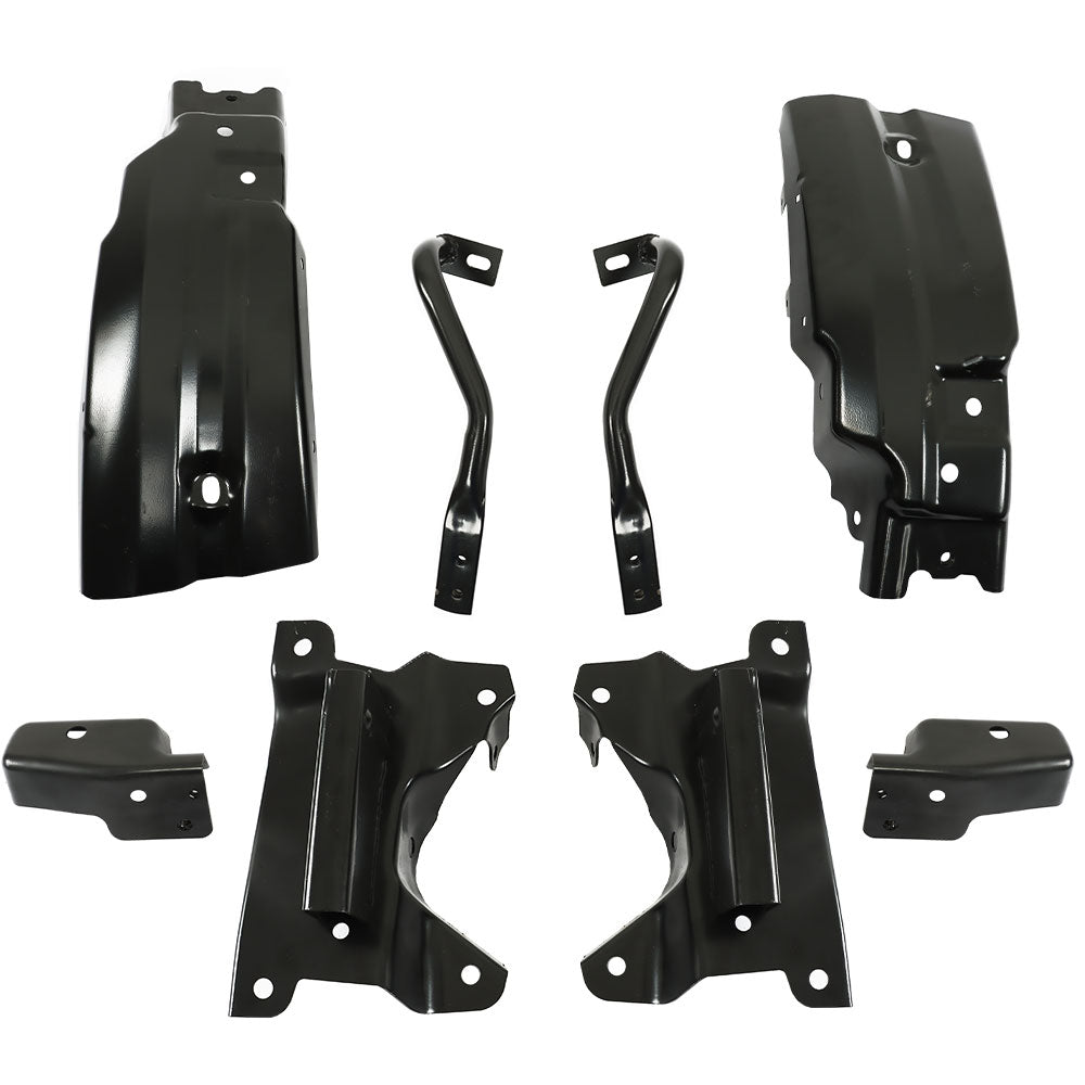TOPPARTZ 8pcs Front Bumper Brace Bracket For Chevy Silverado 1500 2007-2013