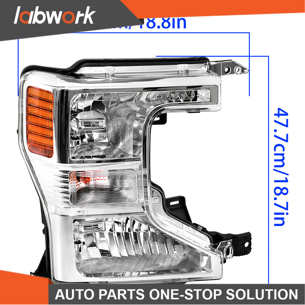 TOPPARTZ [Halogen] Headlights For 2020-2022 Ford F250 F350 SuperDuty Chrome Right