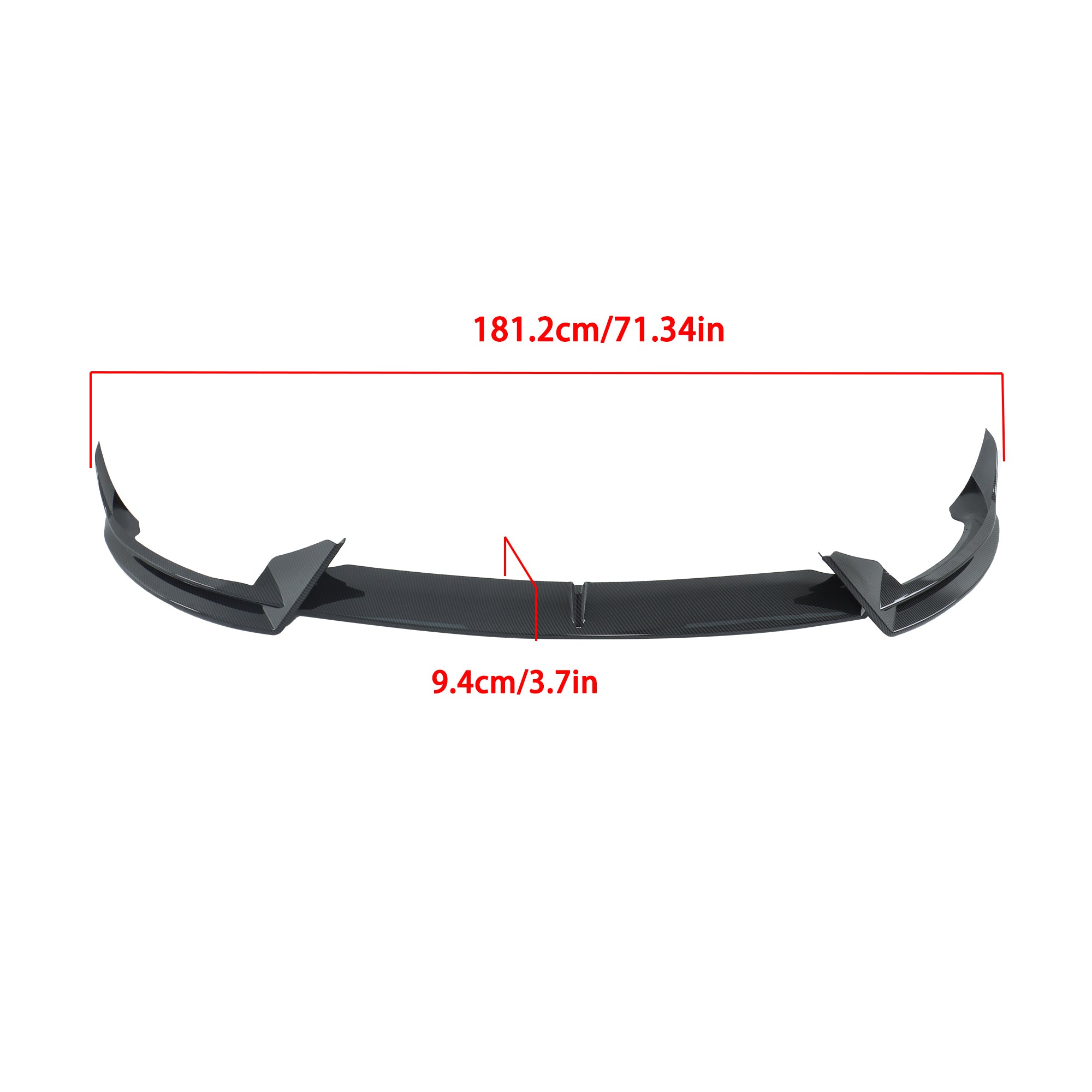 TOPPARTZ Front Bumper Lip Splitter Spoiler Carbon ABS For 2020-2024 Tesla Model Y