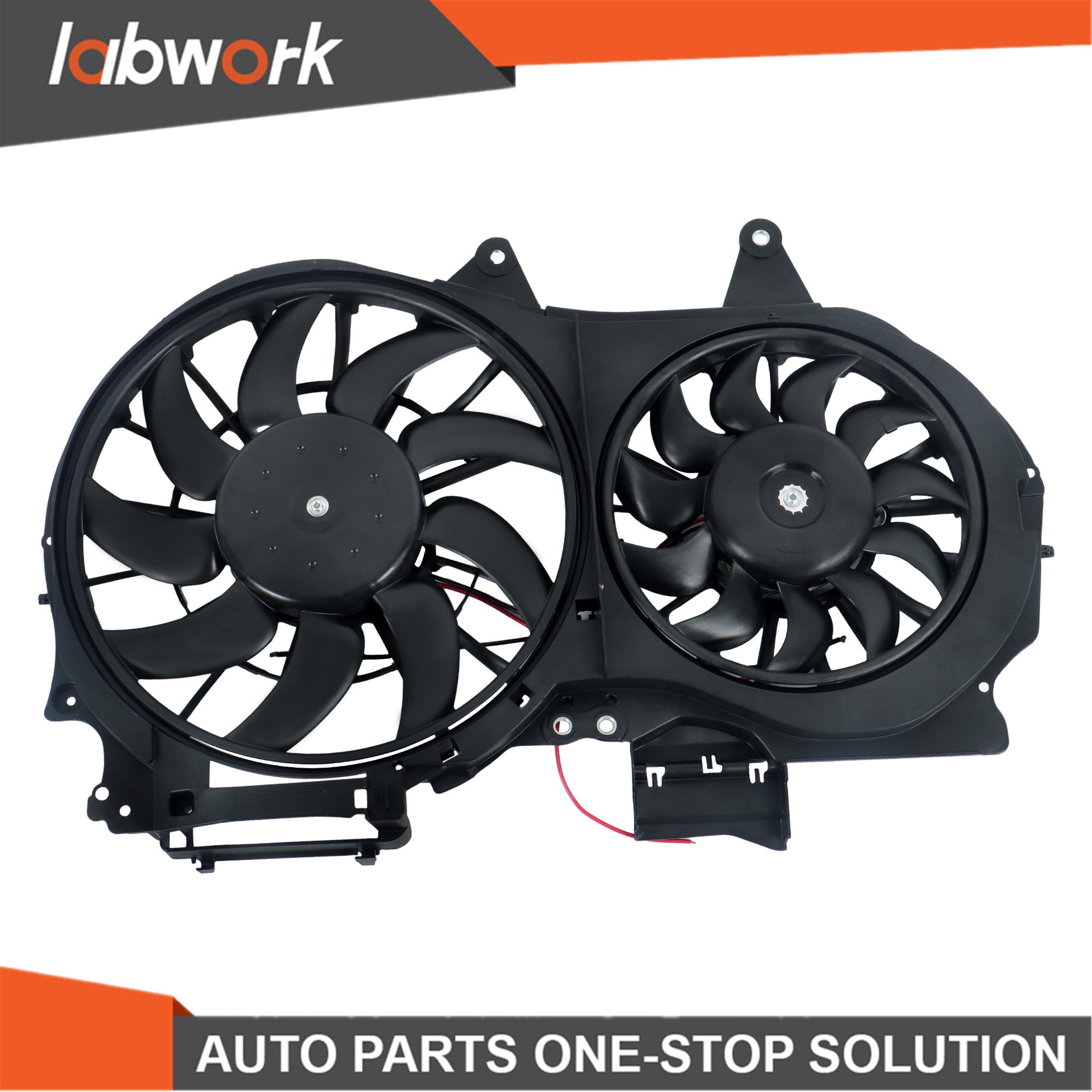 TOPPARTZ Radiator Condenser Cooling Fan Assembly 2002-2009 For Audi A4 Quattro