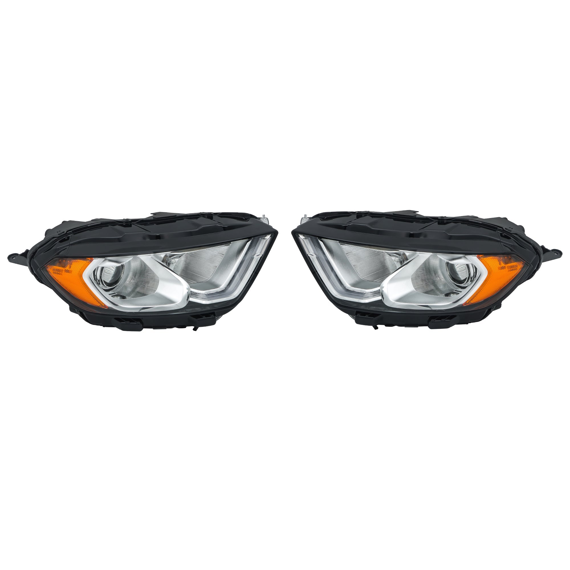 Halogen w/LED DRL Chrome Headlights For 2018-2023 Ford EcoSport Left&Right Side
